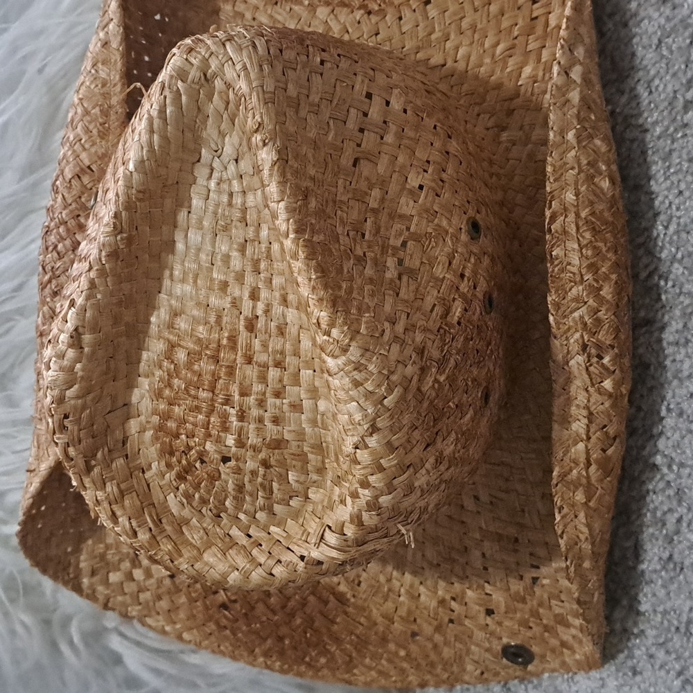 Natural Woven Straw Petergrimm Cowboy Hat